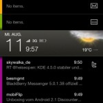 Fokussiert – SlideScreen auf dem Samsung Galaxy S Fokussiert – SlideScreen auf dem Samsung Galaxy S