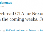 Nexus One erhält OTA-Update auf Android 2.3 Gingerbread in den nächsten Wochen