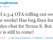 Nexus-Geräte erhalten über die nächsten Wochen Android 2.3.4