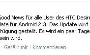 Android 2.3 ab morgen für das HTC Desire HD