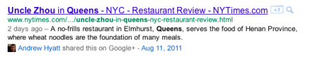 G+ in search