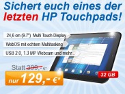 HP TouchPad 32 GB für 129 Euro: 85 Kaufoptionen werden verlost HP TouchPad 32 GB für 129 Euro: 85 Kaufoptionen werden verlost