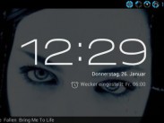 Desk Clock mit Album-Covern aus dem zukünftigen CyanogenMod (Root)