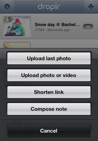 Droplr iOS Screenshot