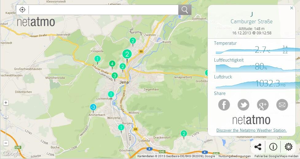 Wetterkarte: Netatmo wird zum Crowd-Service