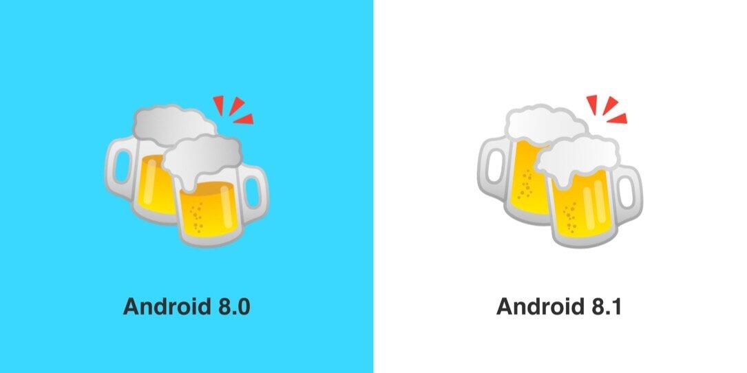 Bild › Google Beers Emoji Before After Emojipedia