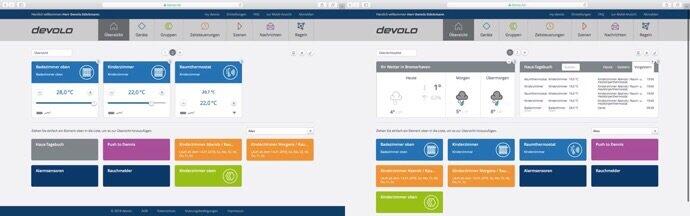 Devolo Home Control Weboberfläche