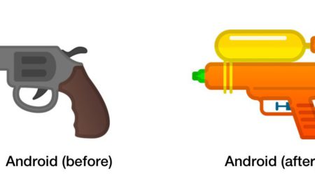 Android Pistol Emoji Before After