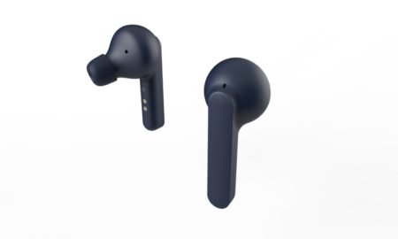 Blue Ticpods Left Back Facing