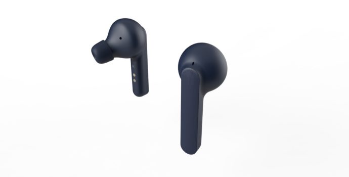 Blue Ticpods Left Back Facing