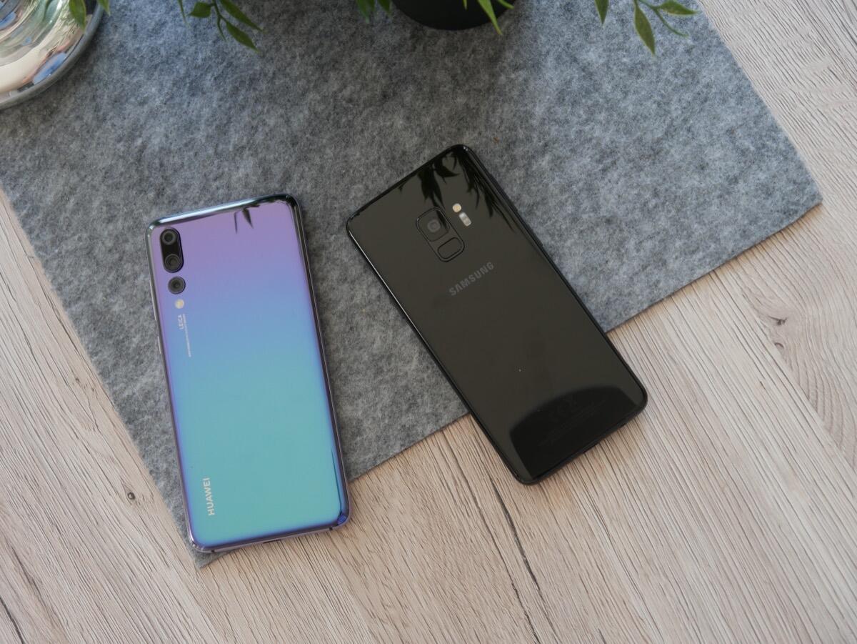 Huawei P20 Pro Samsung Galaxy S9 Vgl3