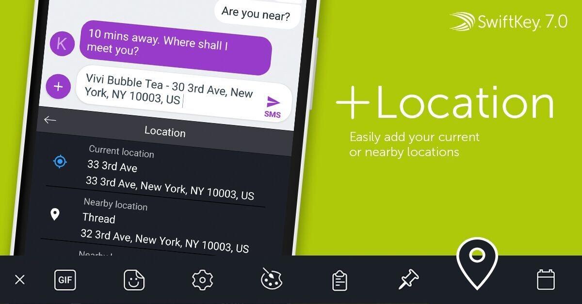 Swiftkey Location Sharing