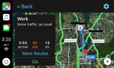 Google Maps Apple Carplay Screen3