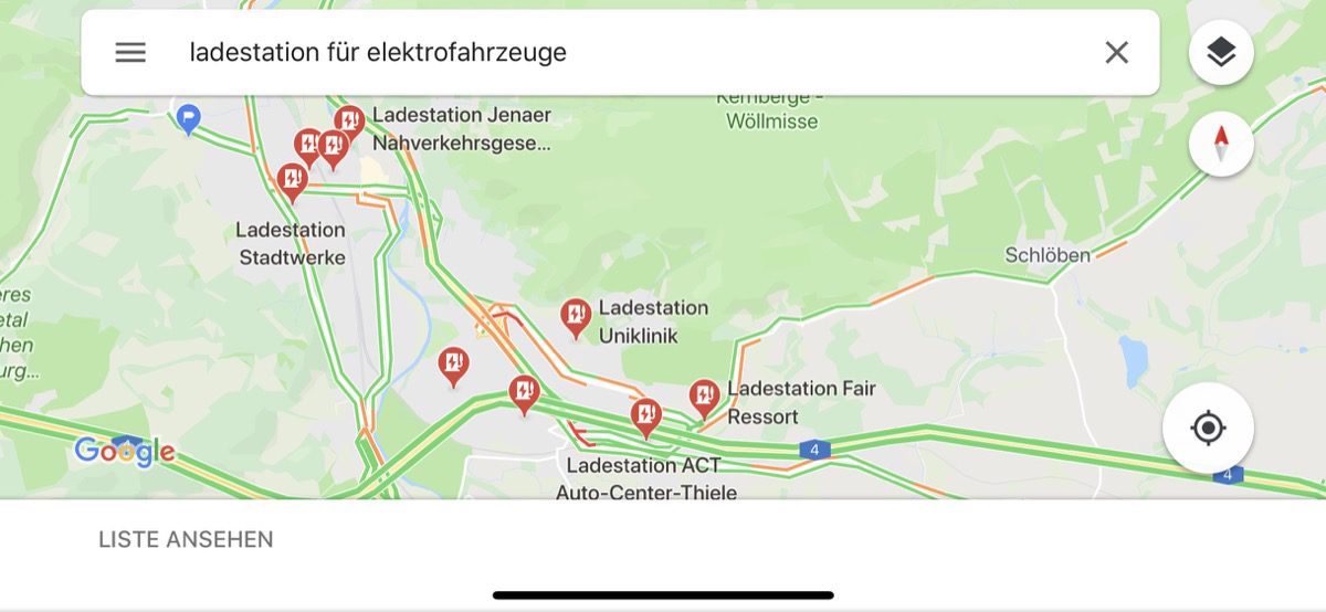Maps Google Elektro Stationen