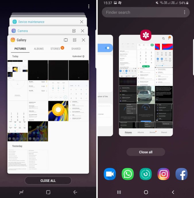 Samsung Oreo Pie Vergleich