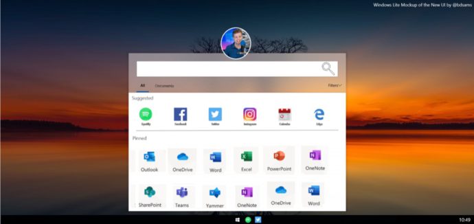 Microsoft Lite Os Mockup