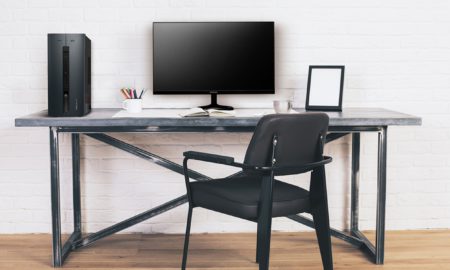 Black Chair At Designer Desk