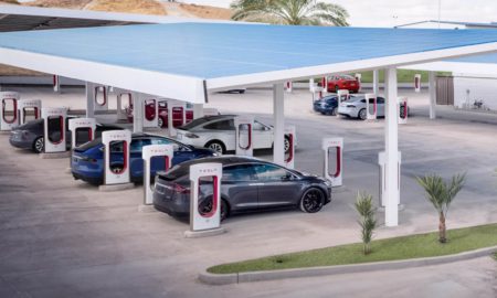 Tesla Supercharger Header