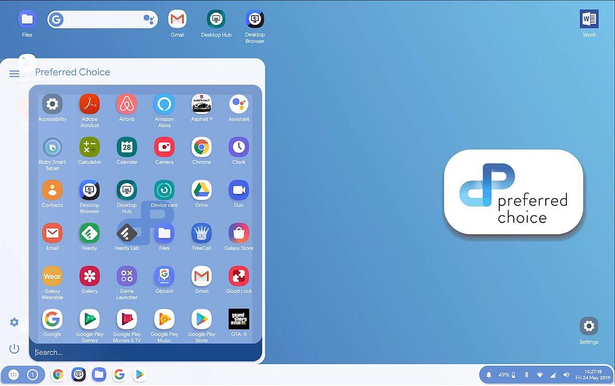Android Q Desktop Modus Launcher