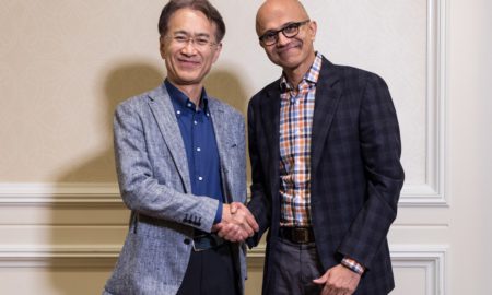 Microsoft Exec Nadella Sony Ceo Kenichiro Yoshida 013 Low Res