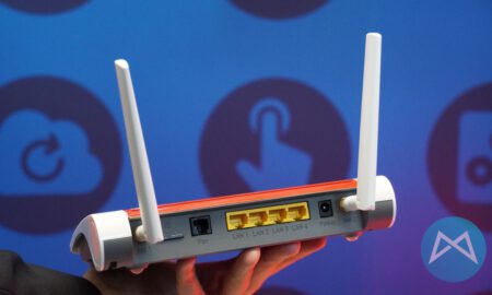 Anschlüsse der FRITZ!Box 6850 5G.