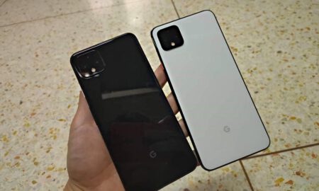 Google Pixel 4 Leak Weiss Schwarz Back