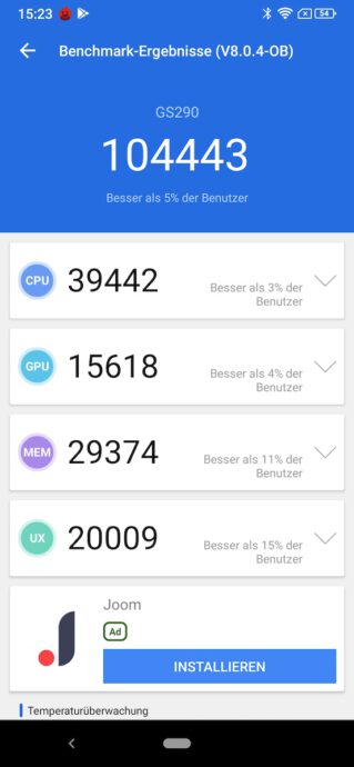 Antutu Gigaset Gs290