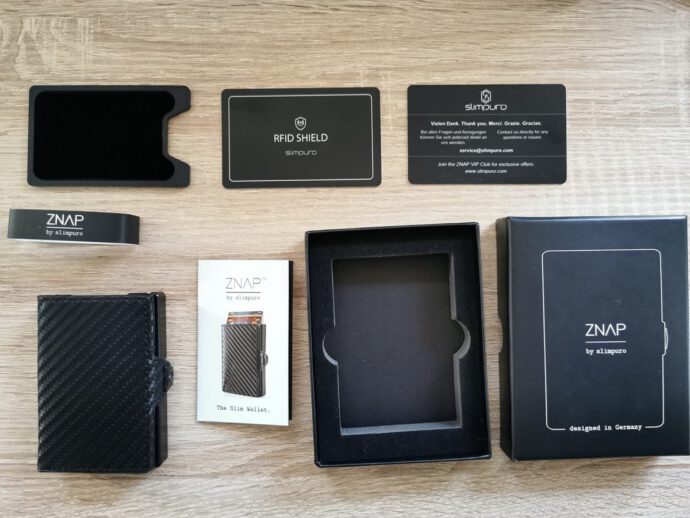 Znap Wallet Lieferumfang