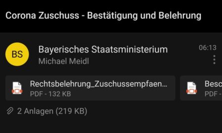 Rechtsbelehrung Corona Zuschuss