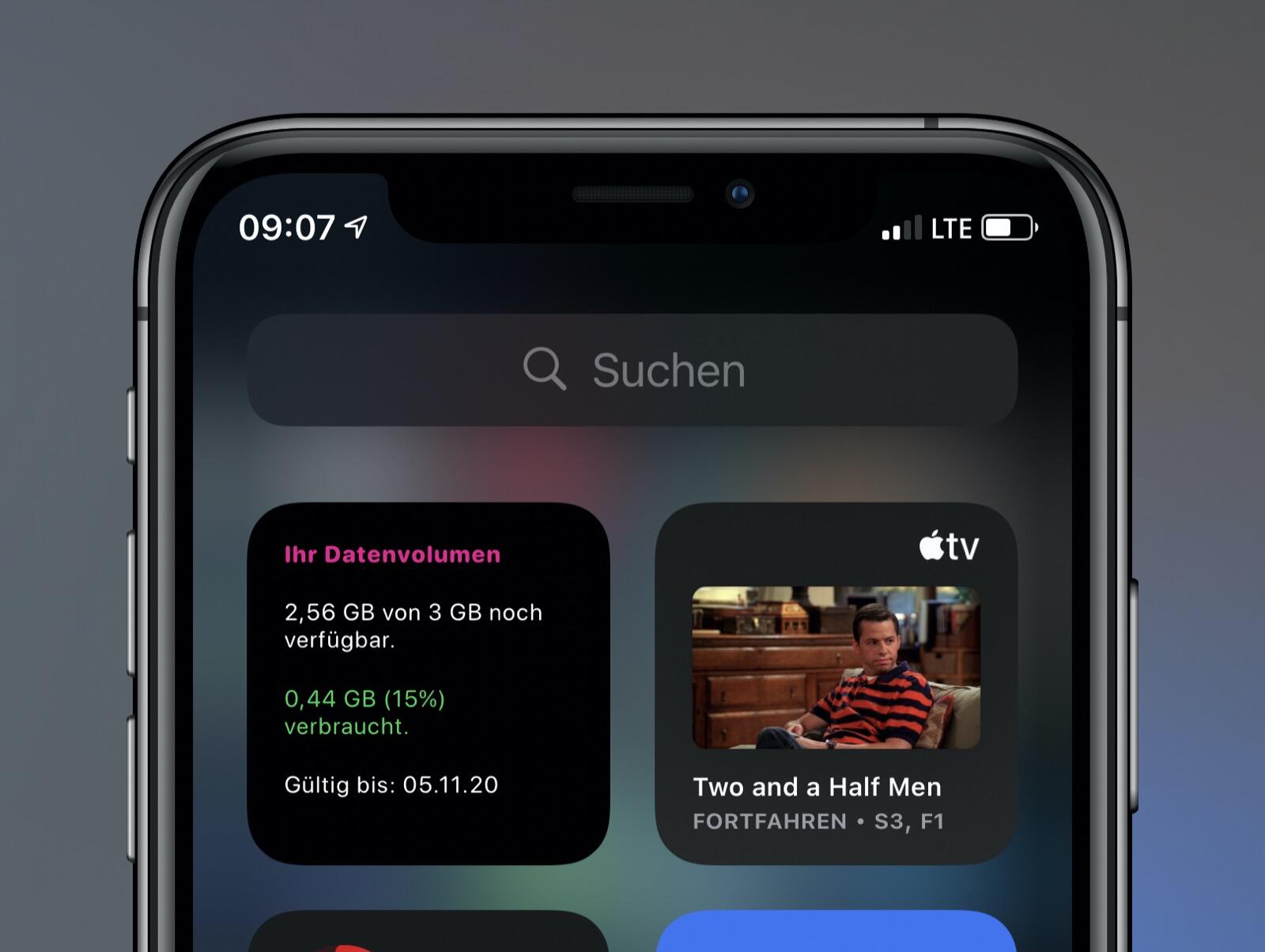 Telekom Datenverbauch Widget Neu