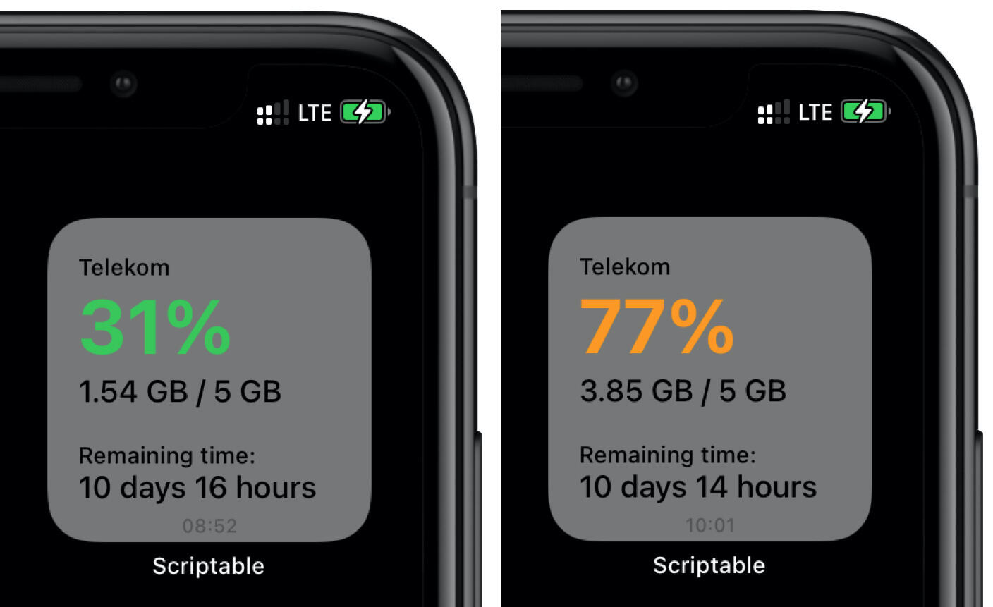 Telekom Scriptable Widget