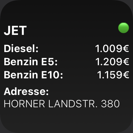 Tankstellenpreise