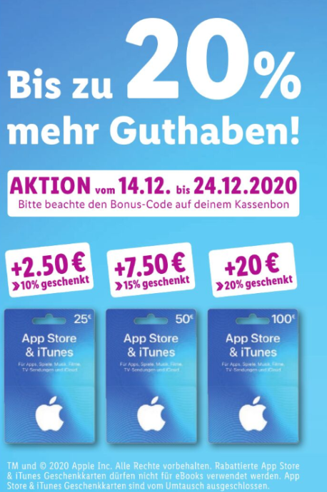 Lidl Itunes Bonus Kw51