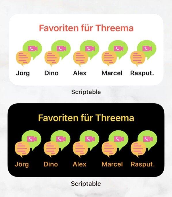 Light Darkmode Contact Widget Threema