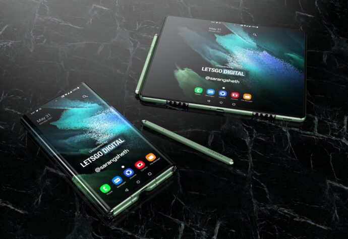 Samsung Galaxy Z Fold Tab Render Header