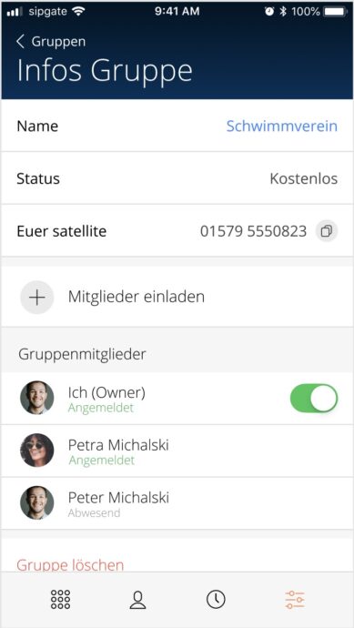 Satellite Gruppennummer
