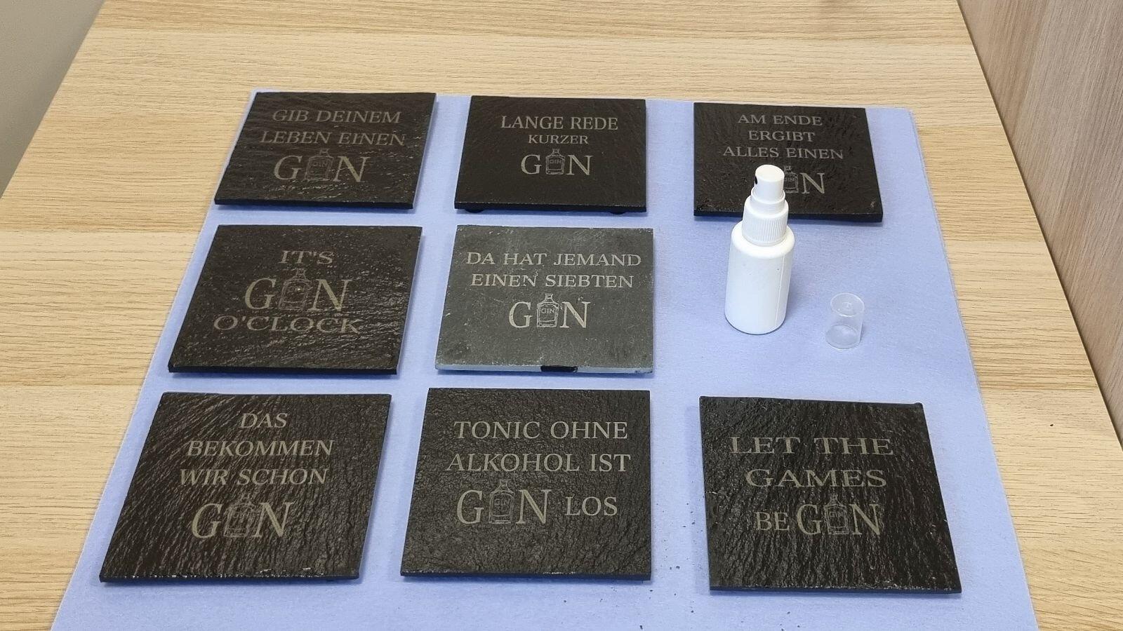 Laser Engraver Schieferuntersetzer