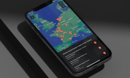 Tesla Supercharger App Header