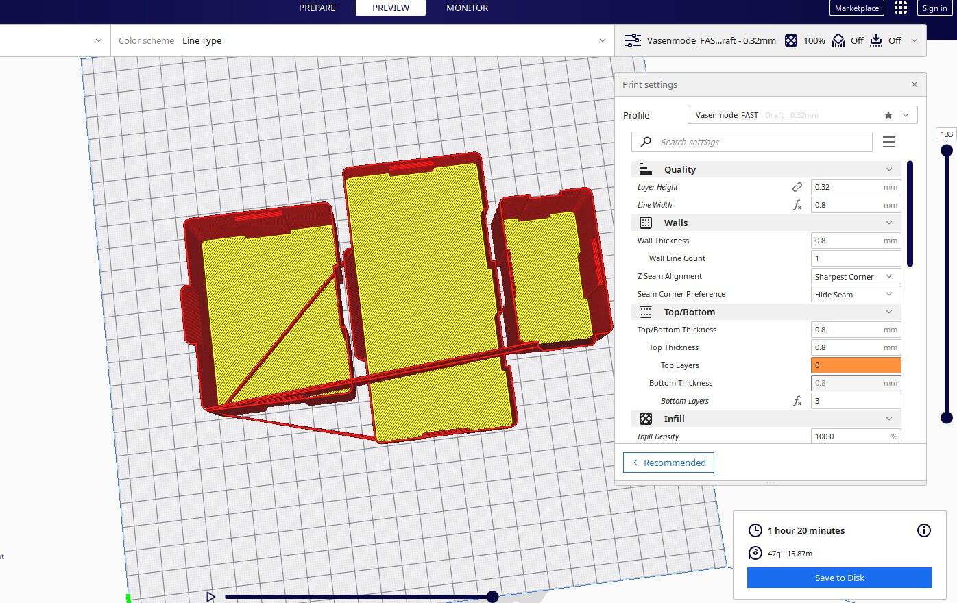 Vasemode In Cura