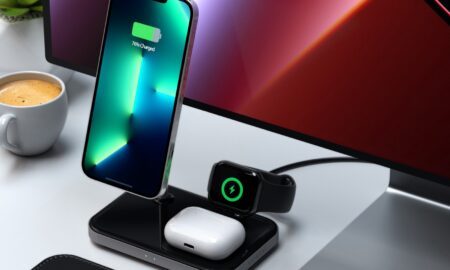 Satechi Magnetic 3 In 1 Wireless Charging Stand 07