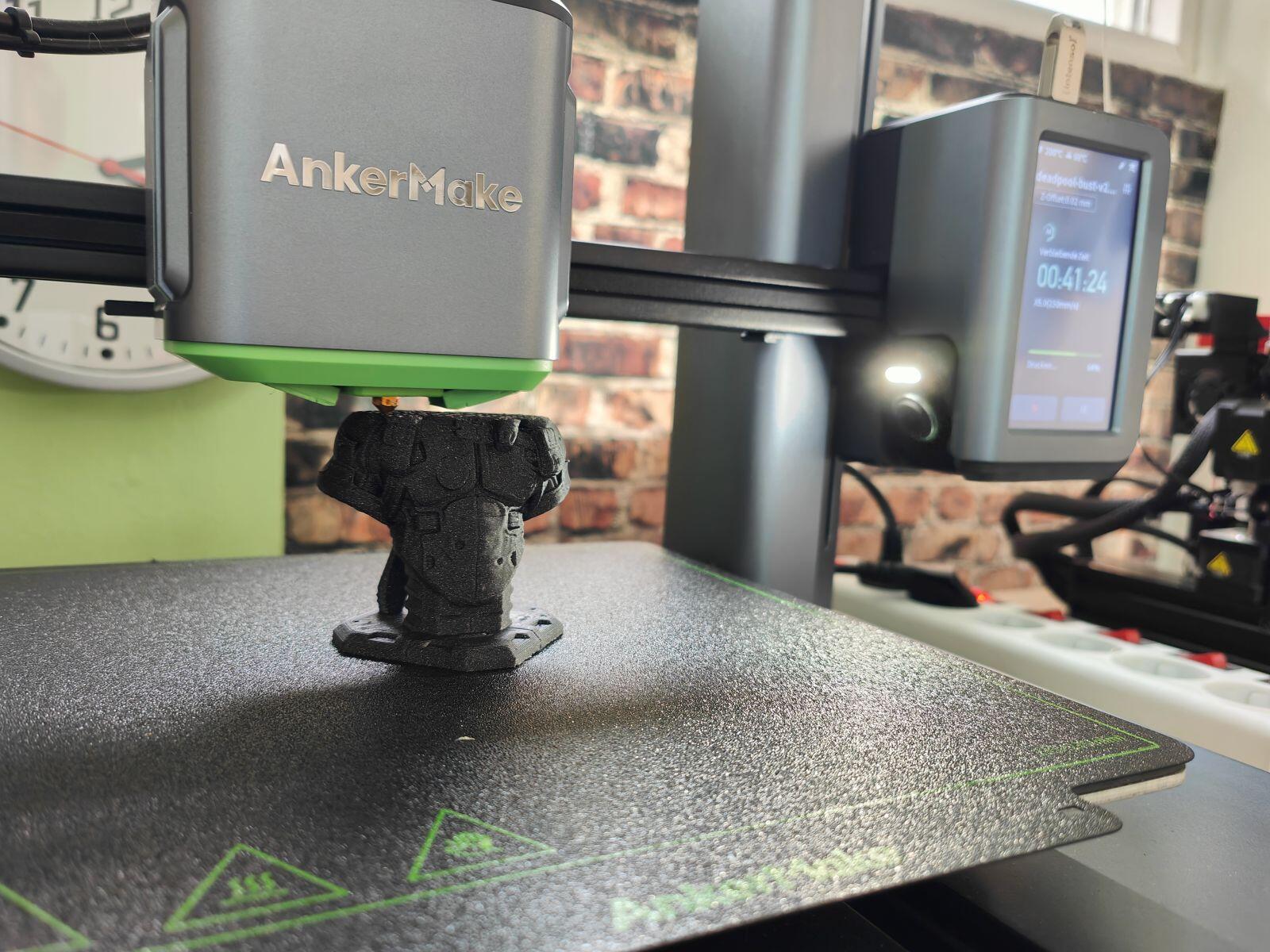 Ankermake M5 Druckergebnis Deadpool Druck