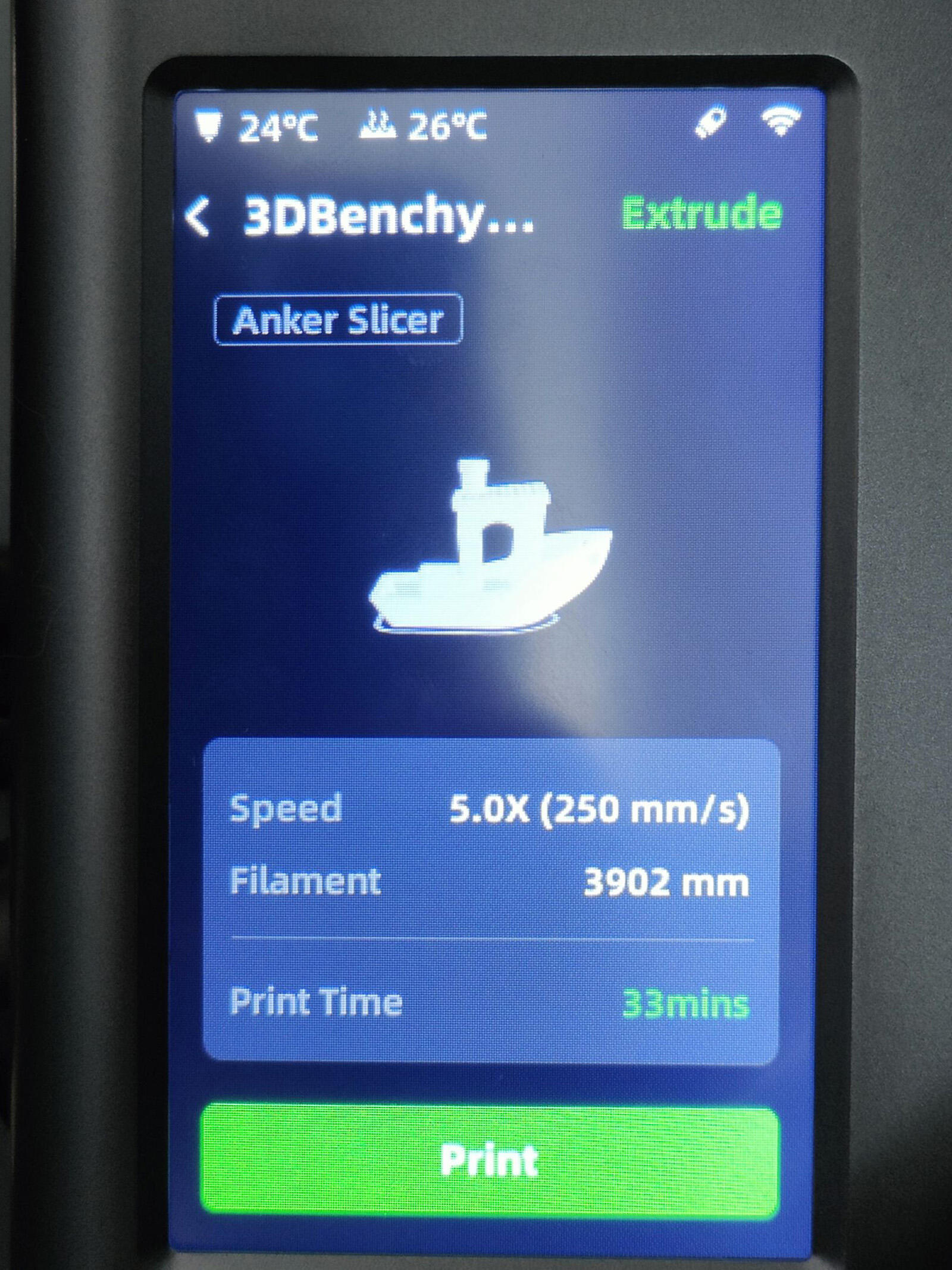 Ankermake M5 Druckscreen
