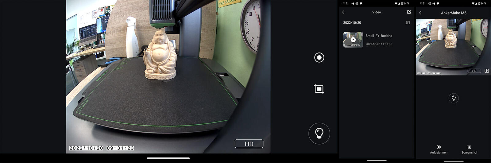 Ankermake M5 Kamera Timelapse