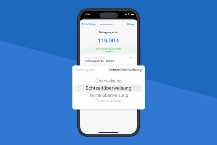 Outbank Echtzeitueberweisung