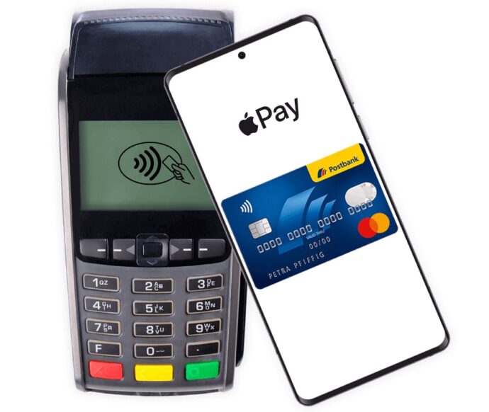 Postbank Apple Pay Kassenterminal Rechts
