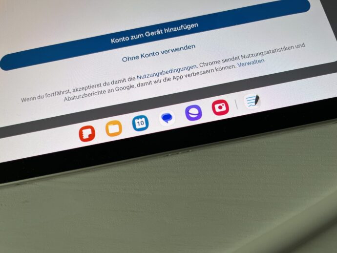 Samsung Galaxy Tab S9 Touchbar Apps