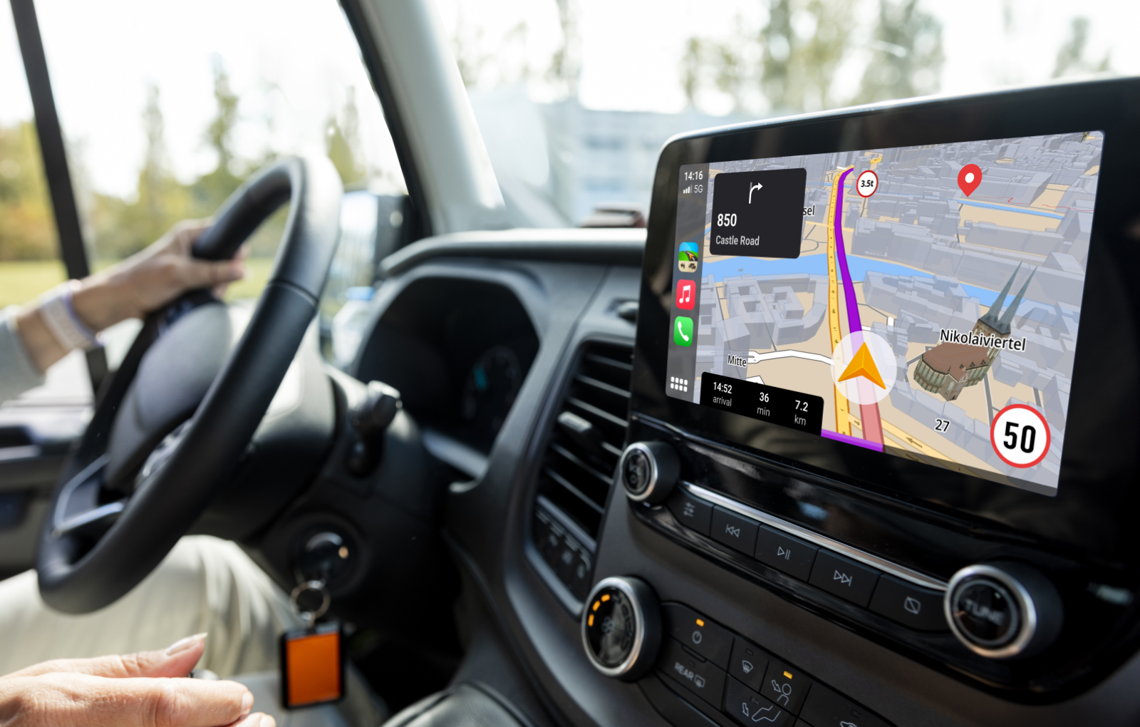 Sygic Navigation für LKW und Wohnmobile unterstützt CarPlay