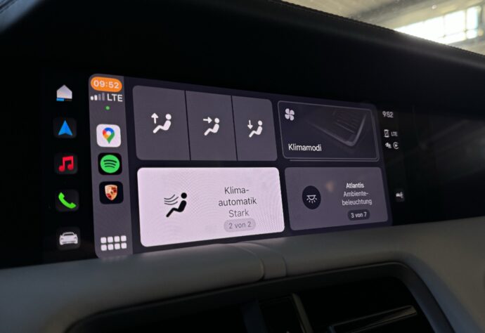 Porsche Taycan Apple Carplay Klima