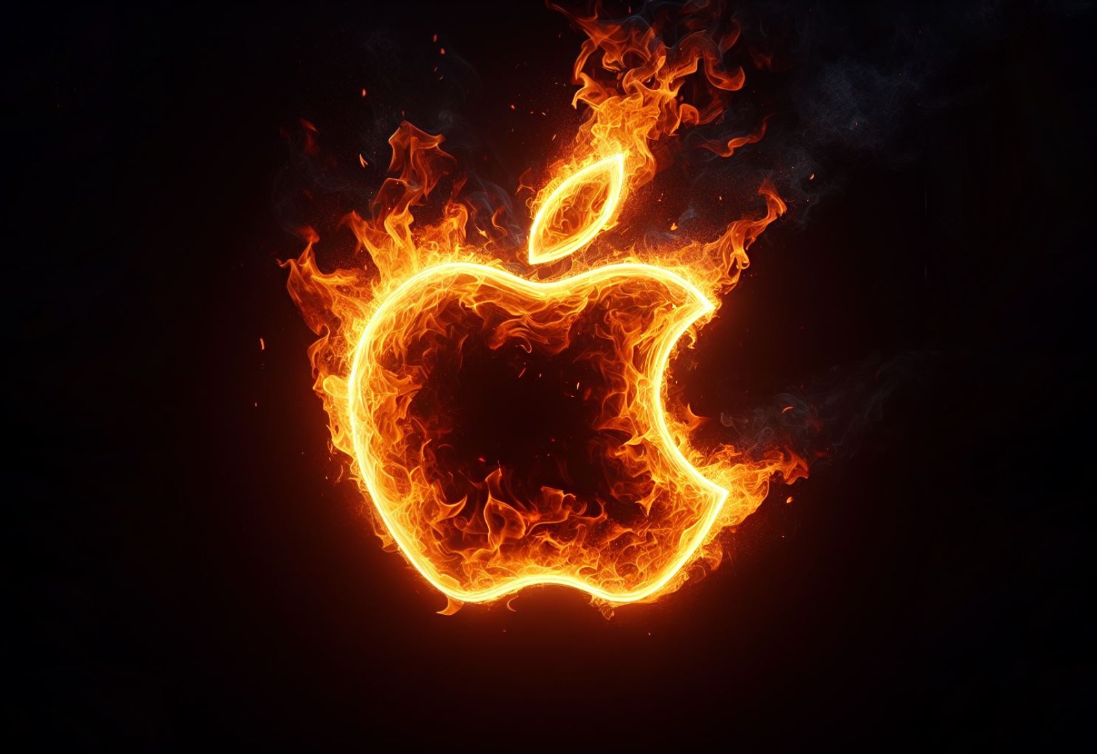 Apple Logo Feuer Header