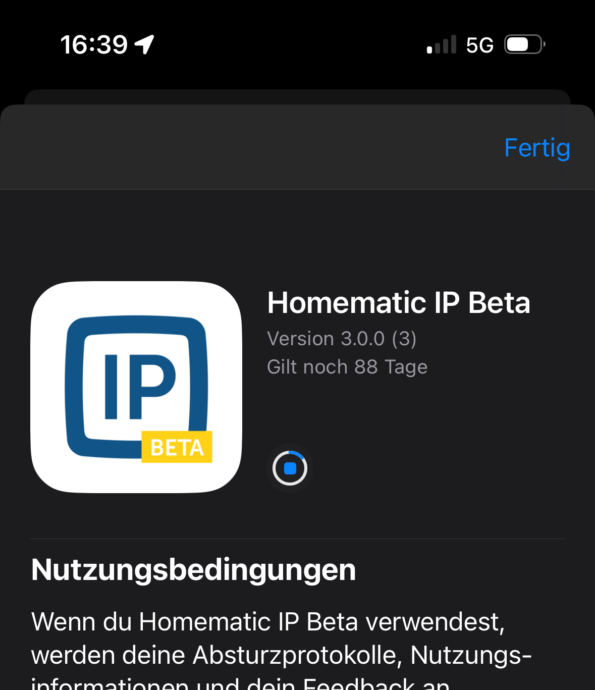Homematic Ip Beta App